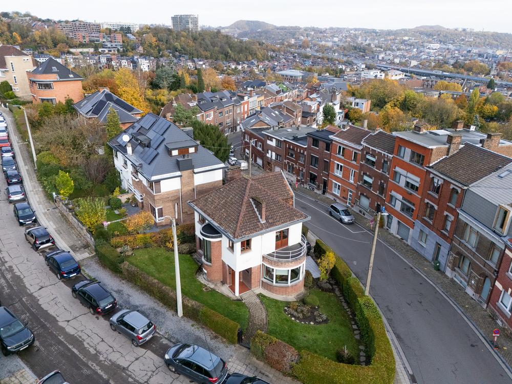 Vue aérienne du quartier du cabinet à Liège